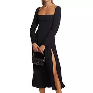 Elegant Black Long Sleeve Dress
